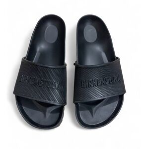 Birkenstock Black Slide Sandals Size 38/ 7-7.5 Like NEW